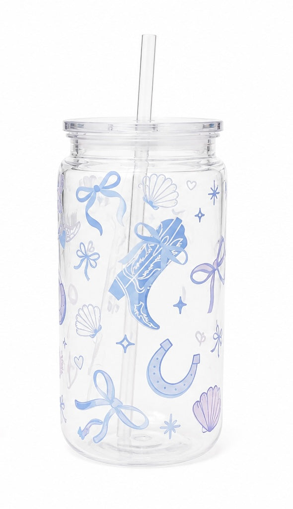 Cowgirl 16 Oz Plastic Tumbler