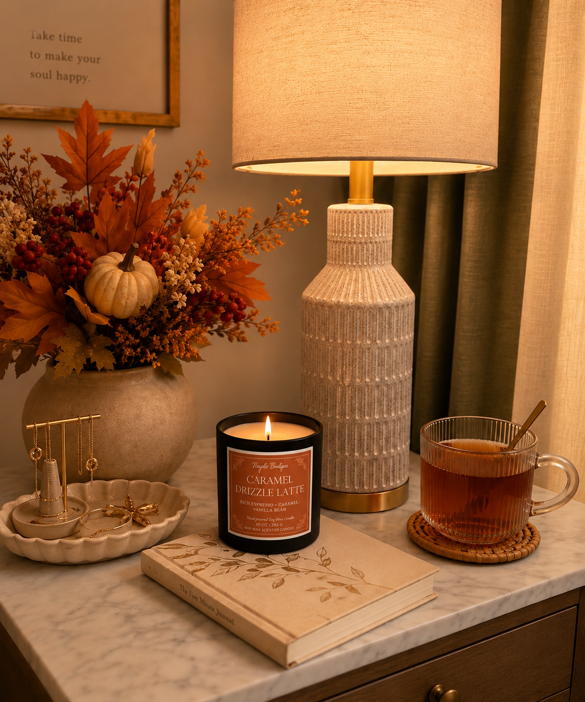 Caramel Drizzle Latte 10 Oz Candle