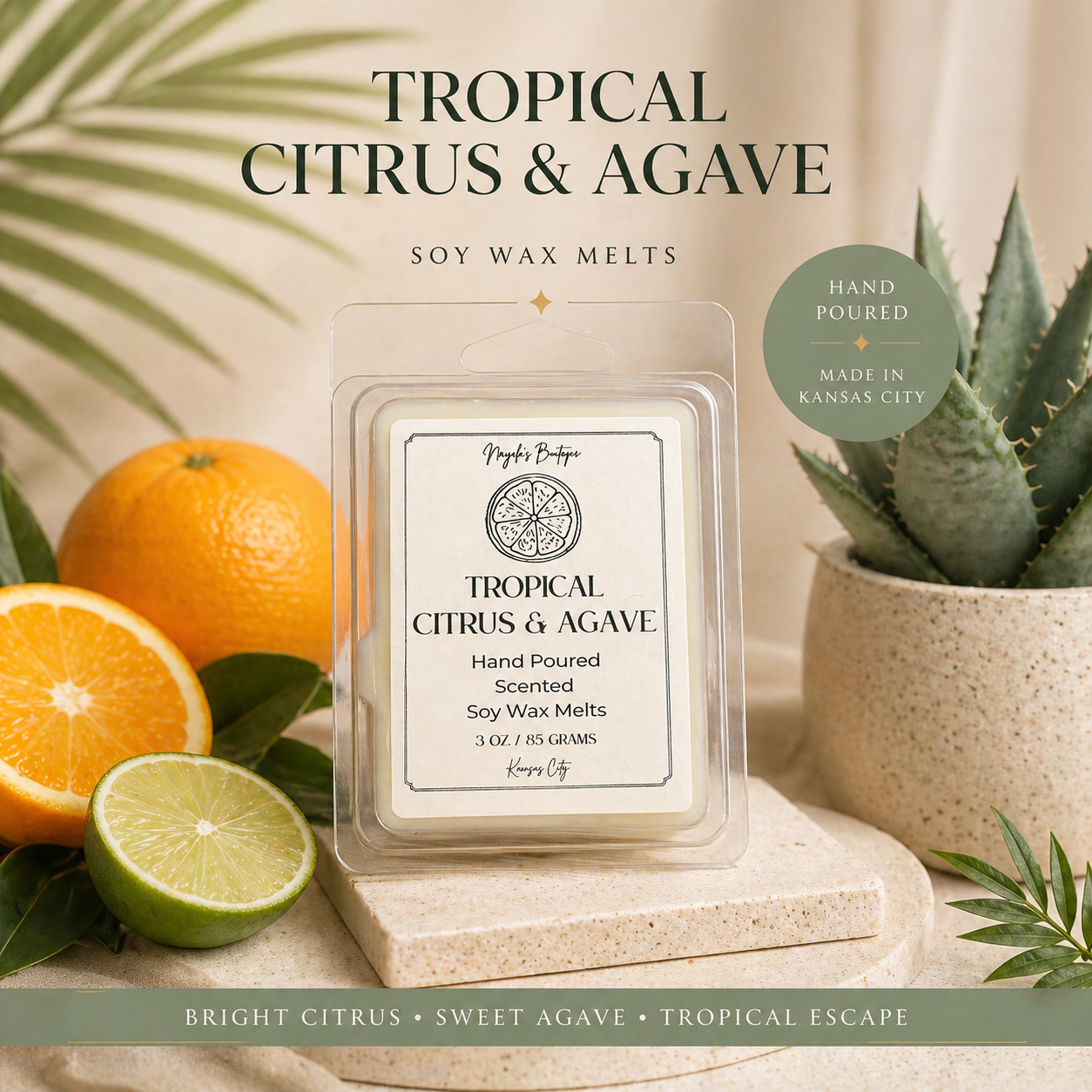 Tropical Citrus & Agave Wax Melts