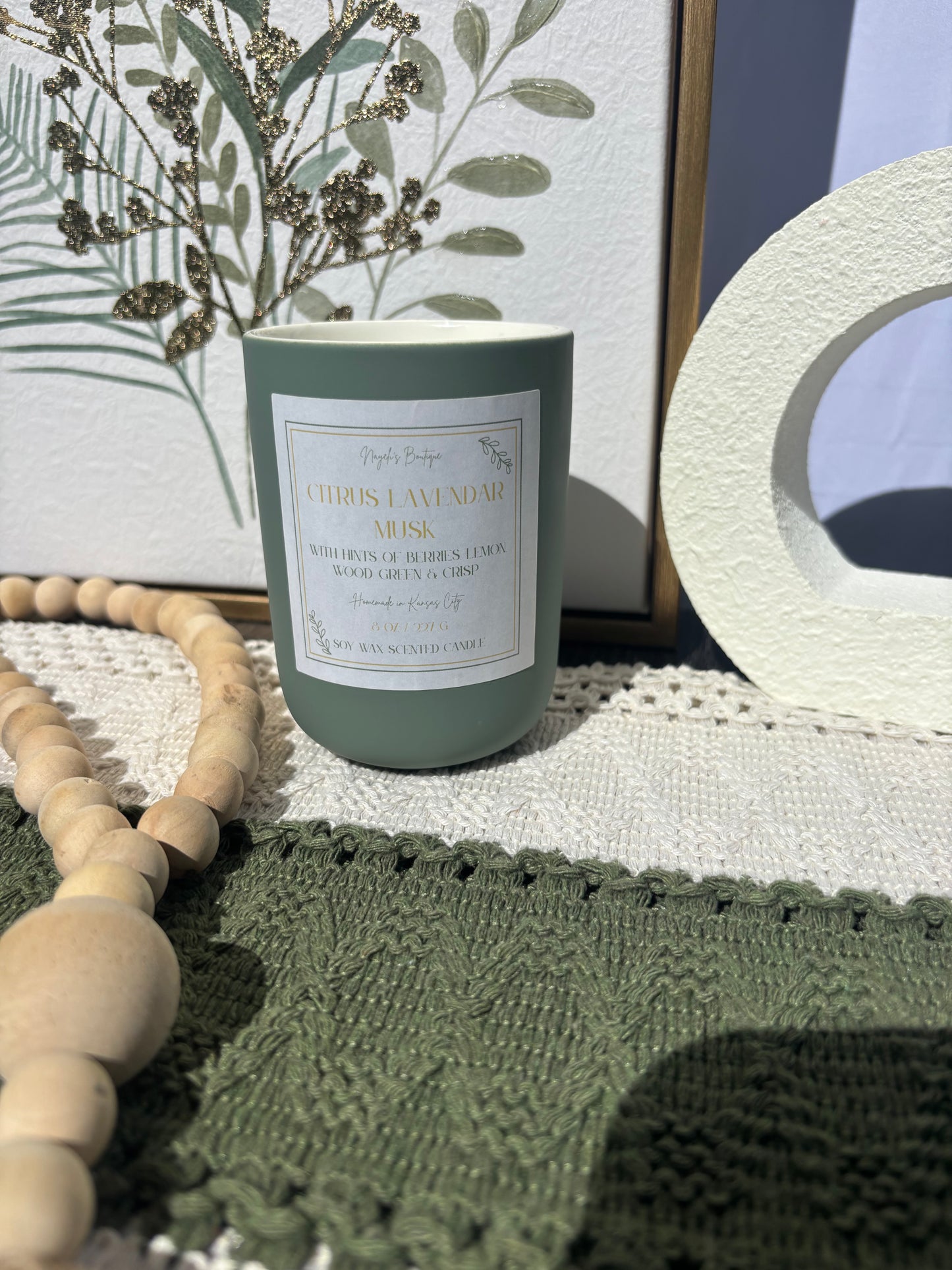 Citrus Lavender Musk 8 Oz Candle