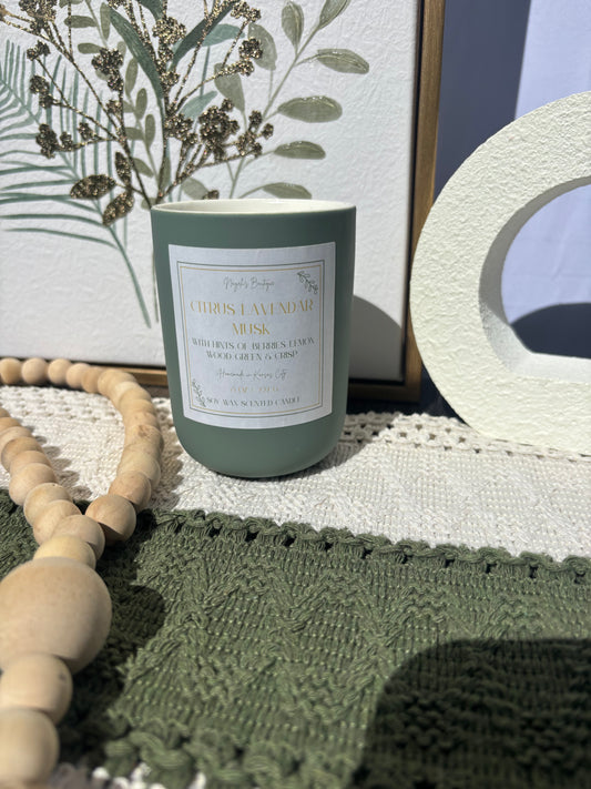 Citrus Lavender Musk 8 Oz Candle