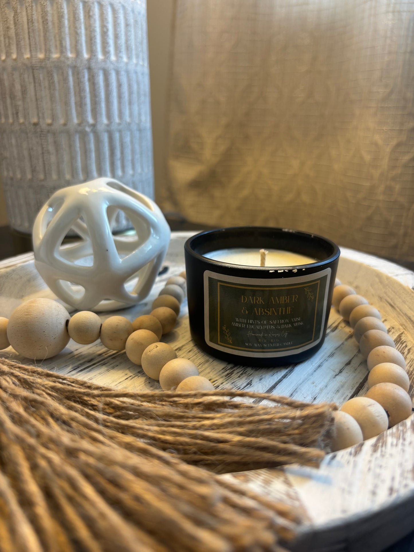 Dark Amber & Absinthe Candle